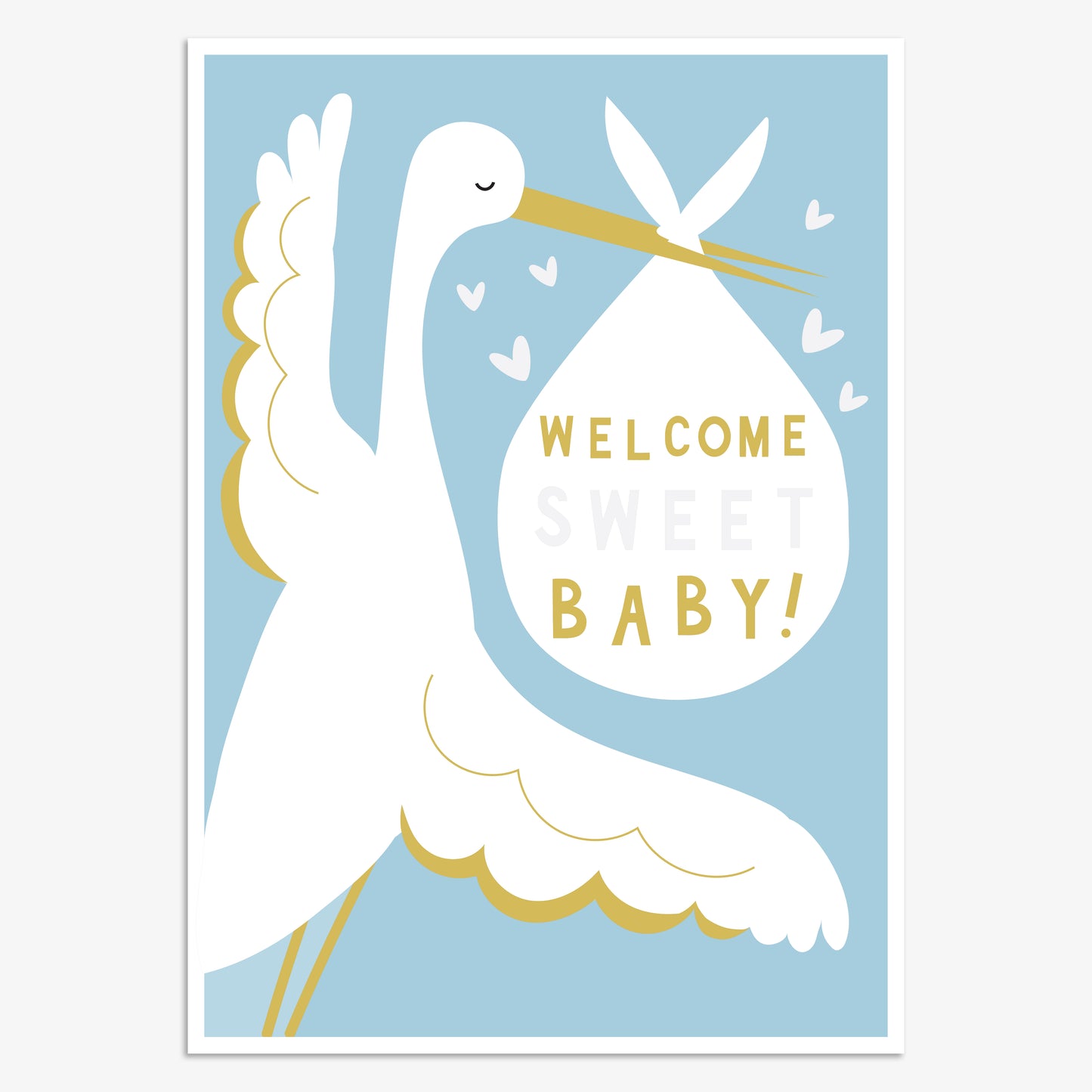 PV005-Think of Me-Welcome Sweet Baby Blue-Card-Pura Vida