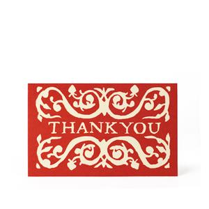 PK GFT THK RED  Cambridge Imprint  Gift Tags Thank you 6pk small Red