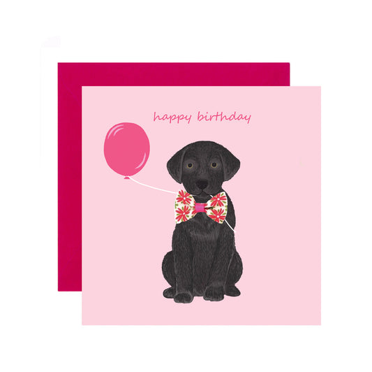 BL010-Apple & Clover-Happy Birthday Black Labrador-Card-Blossom