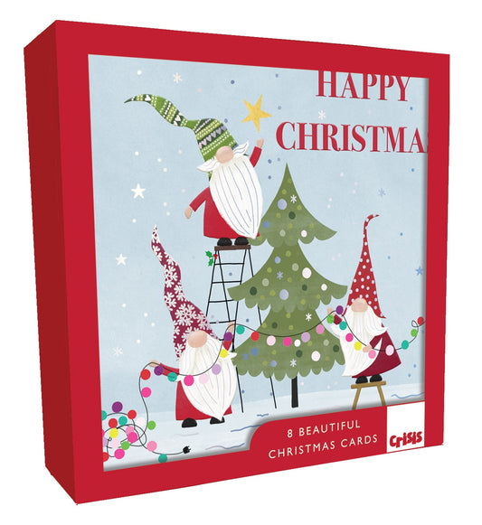 XCR033-Second Nature-Merry Christmas 8Pck Single Design-Xmas Card Pack-Crisis Boxed Cards