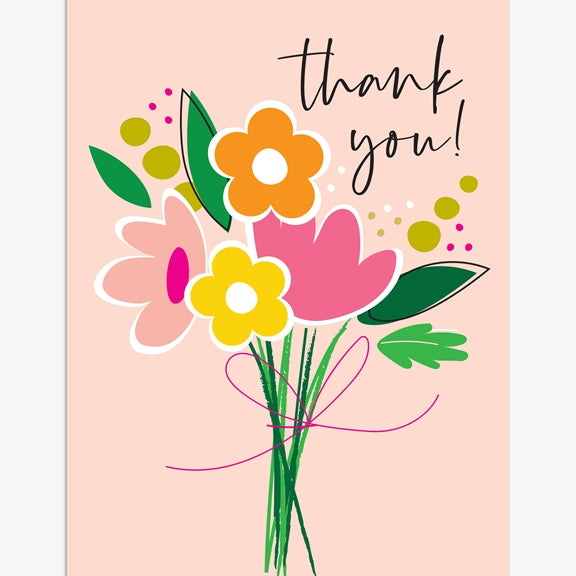 SST201-Think of Me-Thank You Bouquet-Card Pack-8Pk