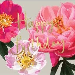 BG013-Sarah Kelleher-Happy Birthday-Card-Botanical Golds