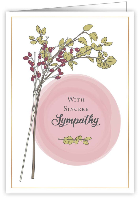 1065-Quire-With Sincere Sympathy-Card-Ivory White