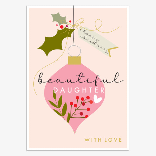 WDX009-Think of Me-Beautiful Daughter-Xmas Card-Wonder