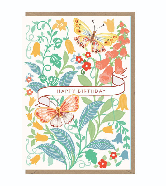 HON022-Earlybird-Birthday Butterflies-Card-Honey