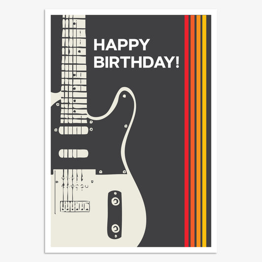 HWL033-Think of Me-Happy Birthday Guitar-Card-Howl