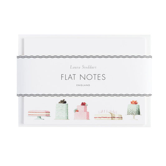 CA004-Laura Stoddart-Cakes-A6 Flat Notes 12pk 2 Designs