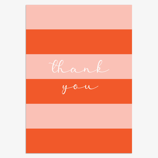 SST208-Think of Me-Thank You Pink Stripes-Card Pack-