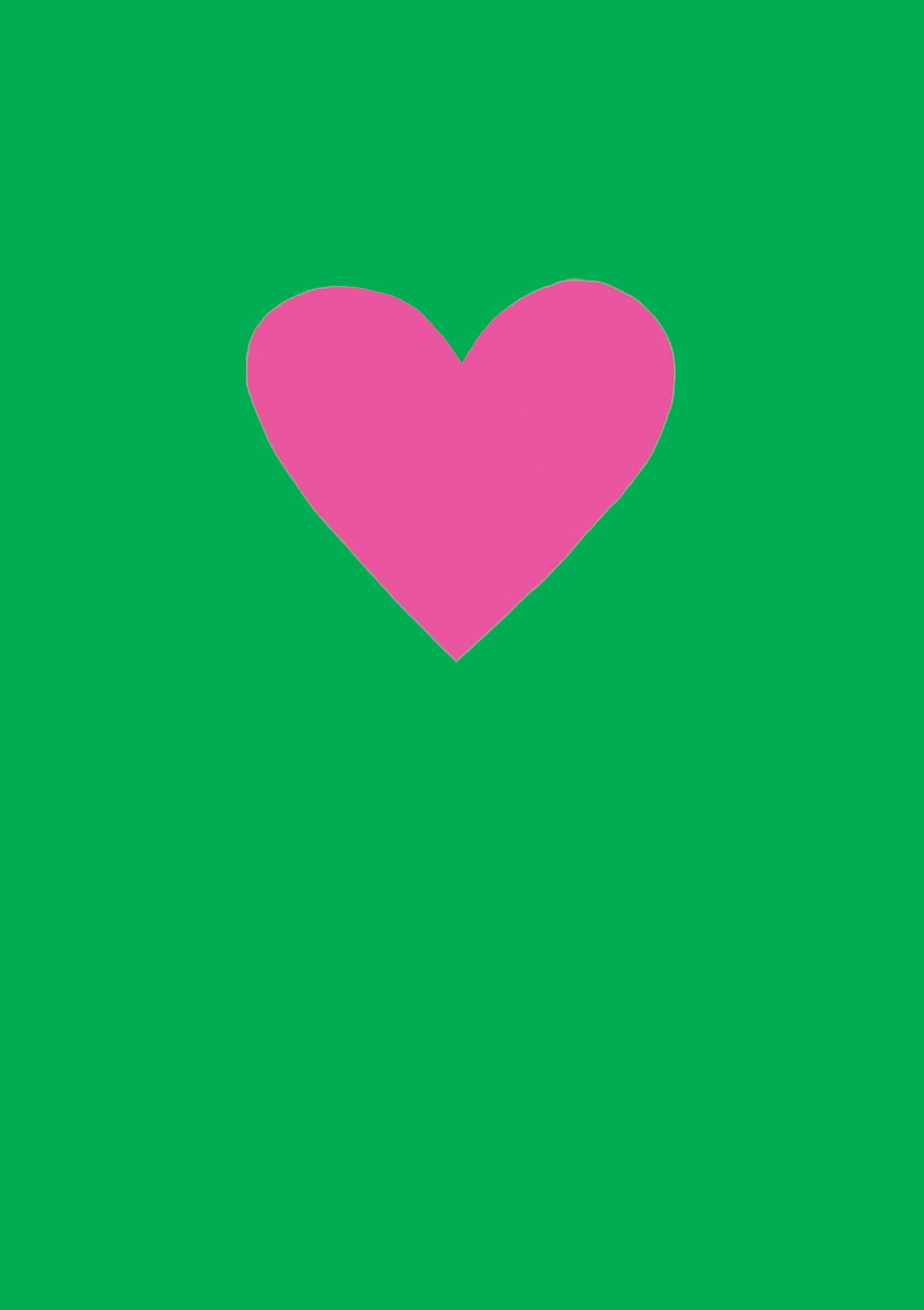 SUP067-Earlybird-Pink Heart On Green-Card-Super Fab