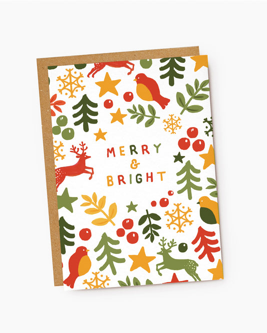 TX210-Jade Fisher-Frolich-Merry & Bright Busy Christmas Icons-Xmas Card-Christmas