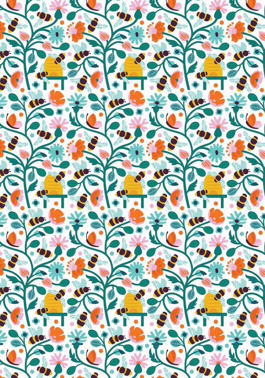 W059-Earlybird-Bees-Wrap-Gift Wrap
