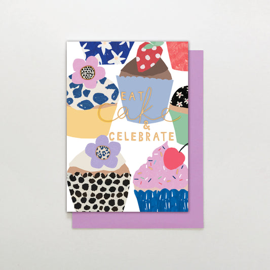 RB005-Stop The Clock-Eat Cake And Celebrate-Card-Rainbow