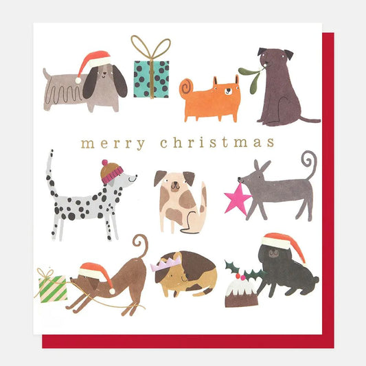 SGX006-Caroline G-Merry Christmas Dogs Festive Activities-Xmas Card-