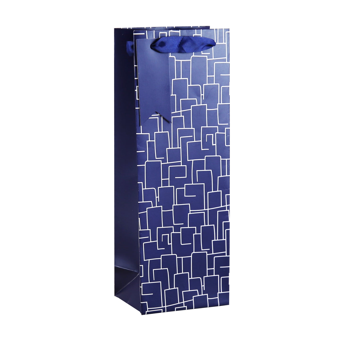 30564-4C-Eurowrap-Block Abstract Bottle Bag-Gift Bag-