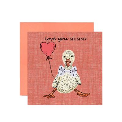 BT143-Apple & Clover-Love You Mummy Chick-Card-Bow Tie