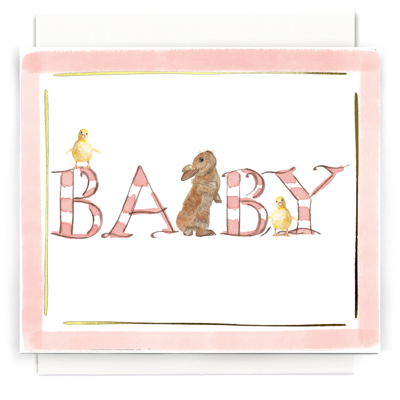 SK019-Susan O'Hanlon-Baby (Boy) Chicks And Bunny-Card-Occasions