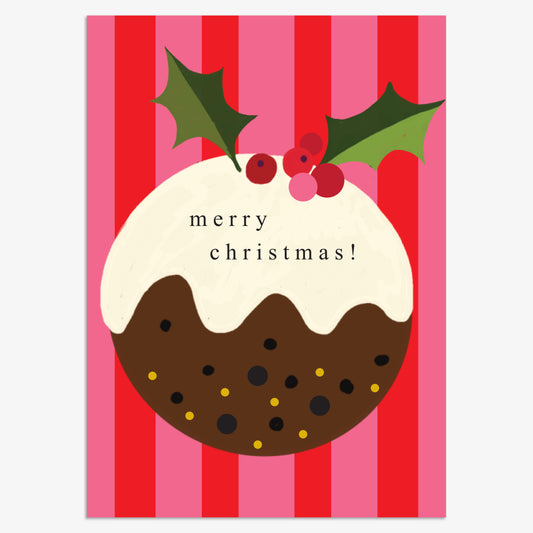 CPX142-Think of Me-Merry Christmas Pudding 8Pck-Xmas Card Pack-Christmas Packs