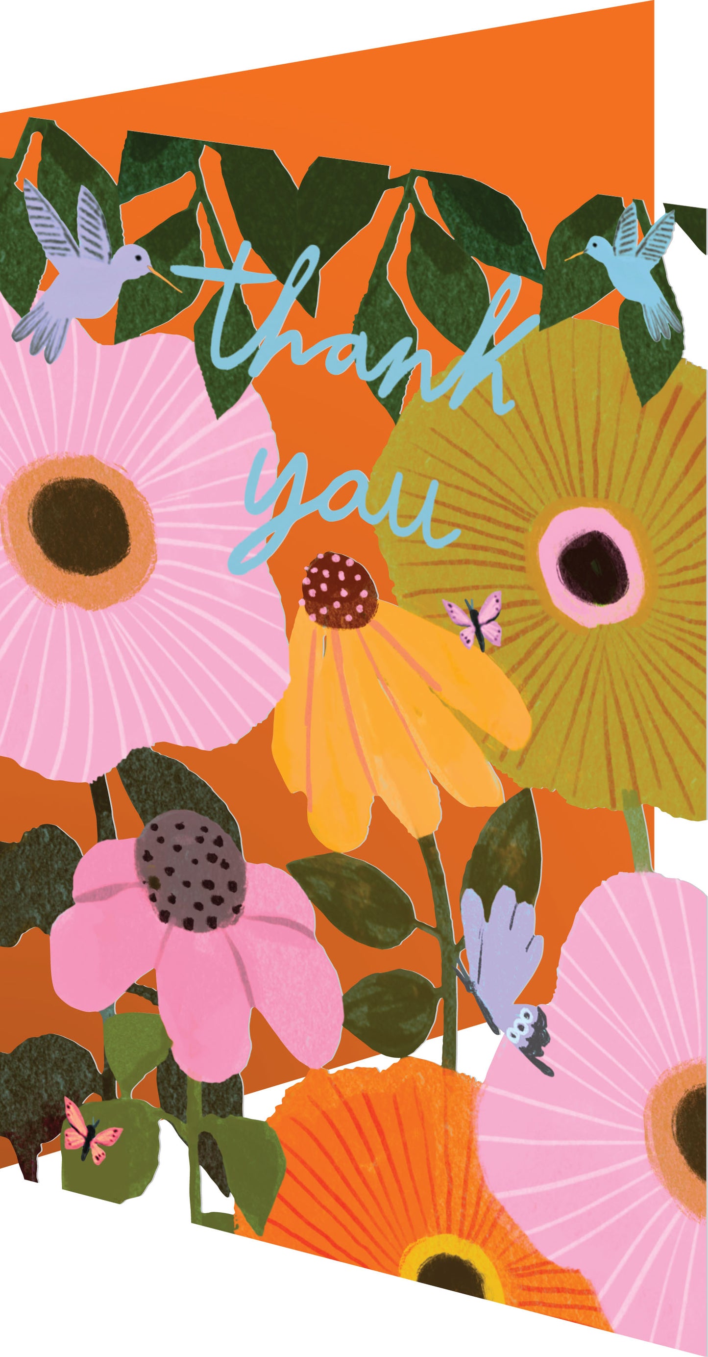 GC2372-Roger La B-Thank You Coneflowers Lasercut Card-Card-Thank You & Good Luck