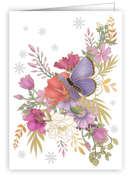 6943-Quire-Flowers And Butterflies-Gift Tags-Minicard Classic