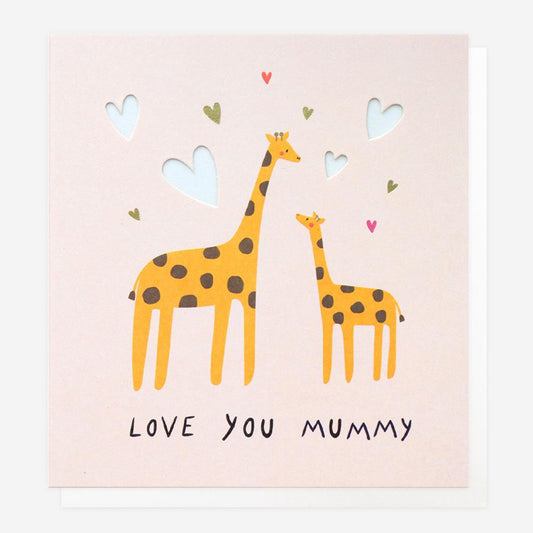 CUT023-Caroline G-Love You Mummy Giraffes-Card-Mday