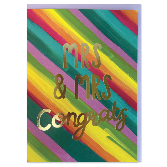 CAN036-Raspberry Blossom-Mrs And Mrs Congrats-Card-Canvas Creations