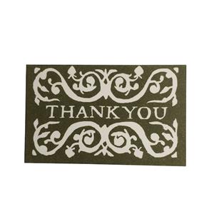 PK GFT THK OLIVE Cambridge Imprint  Gift Tags Thank you 6pk small Olive