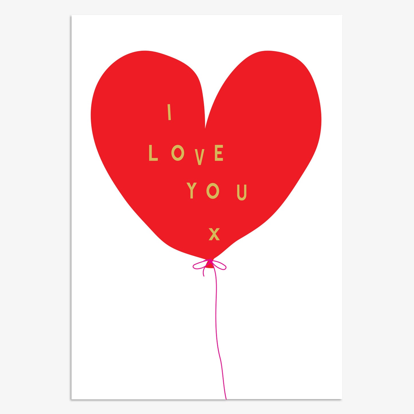 VLN011-Think of Me-I Love You Balloon-Card-