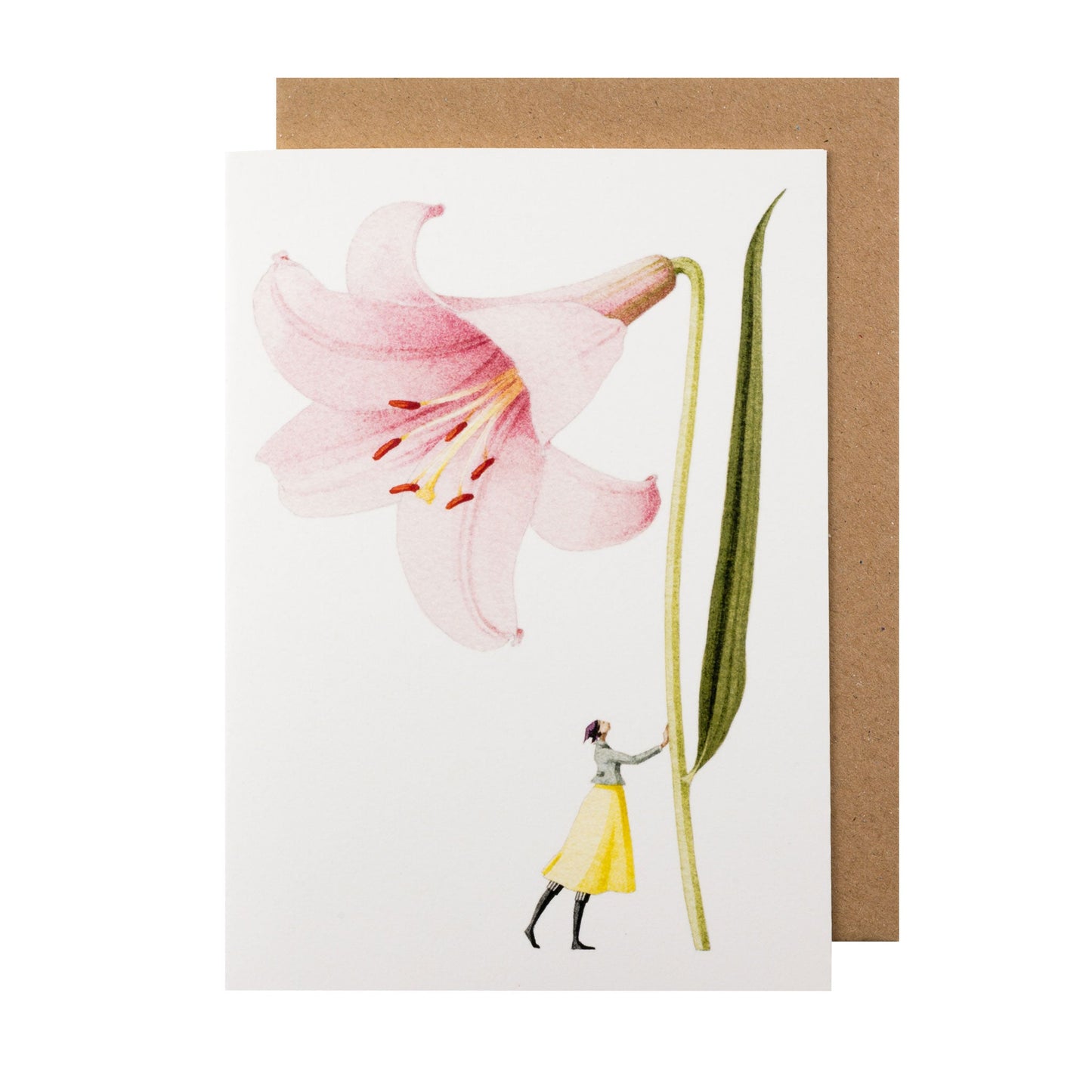 GC058-Laura Stoddart-Pink Lily-Greeting Cards-Card