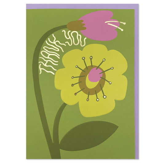 NUR007-Raspberry Blossom-Thank You-Card-Nurture