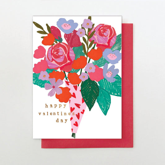 YM008-Stop The Clock-Happy Valentines Day Bouquet Vday-Card-You & Me