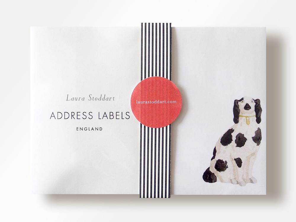 OD004-Laura Stoddart-Odd Dogs-A6 Address Labels 10 Pack