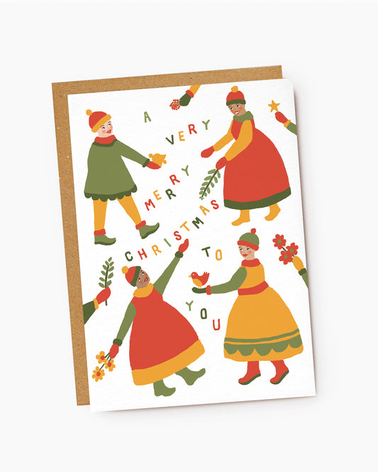 TX216-Jade Fisher-Kerstdag-Merry Christmas To You Gift Bearers-Xmas Card-Christmas