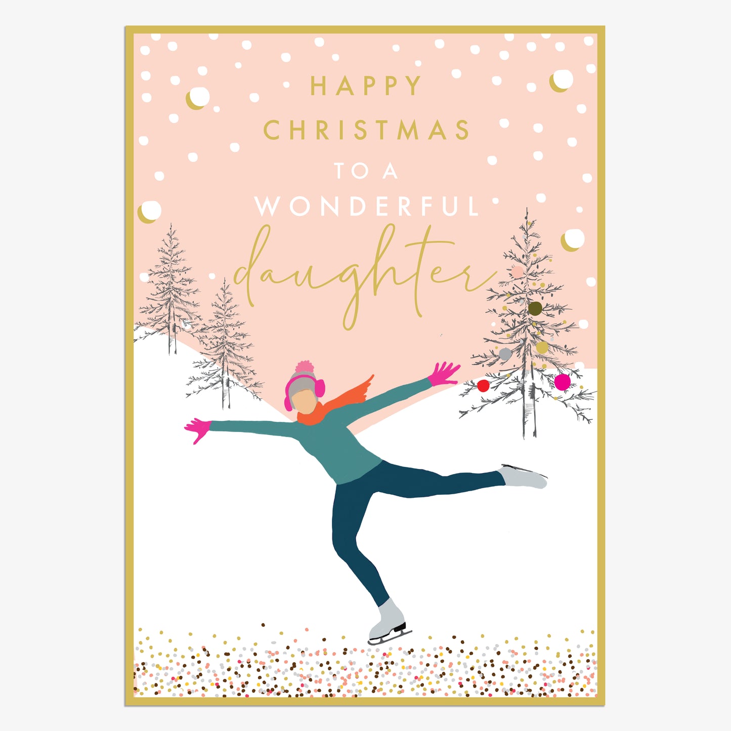 APX008-Think of Me-To A Wonderful Daughter-Xmas Card-Aspen