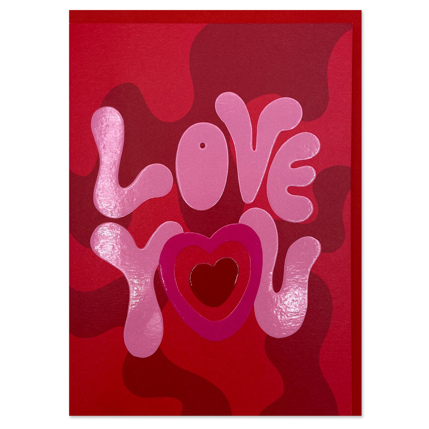 BIG026-Raspberry Blossom-Love You-Card-Big Love