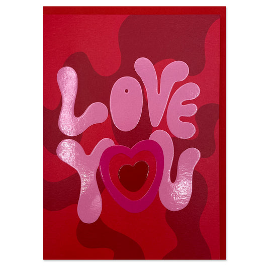 BIG026-Raspberry Blossom-Love You-Card-Big Love