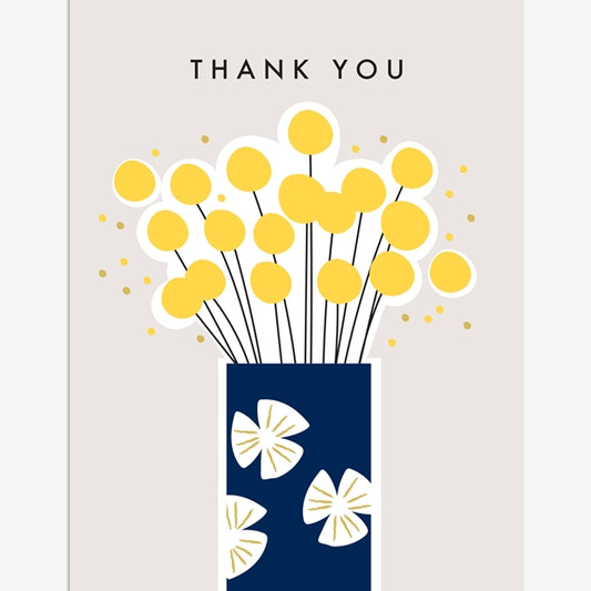 SST199-Think of Me-Thank You Yellow Flower-Card Pack-8Pk