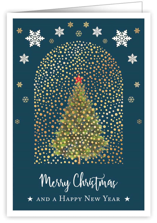 4768-Quire-Christmas Tree In Snowglobe-Xmas Card-Mac Classic