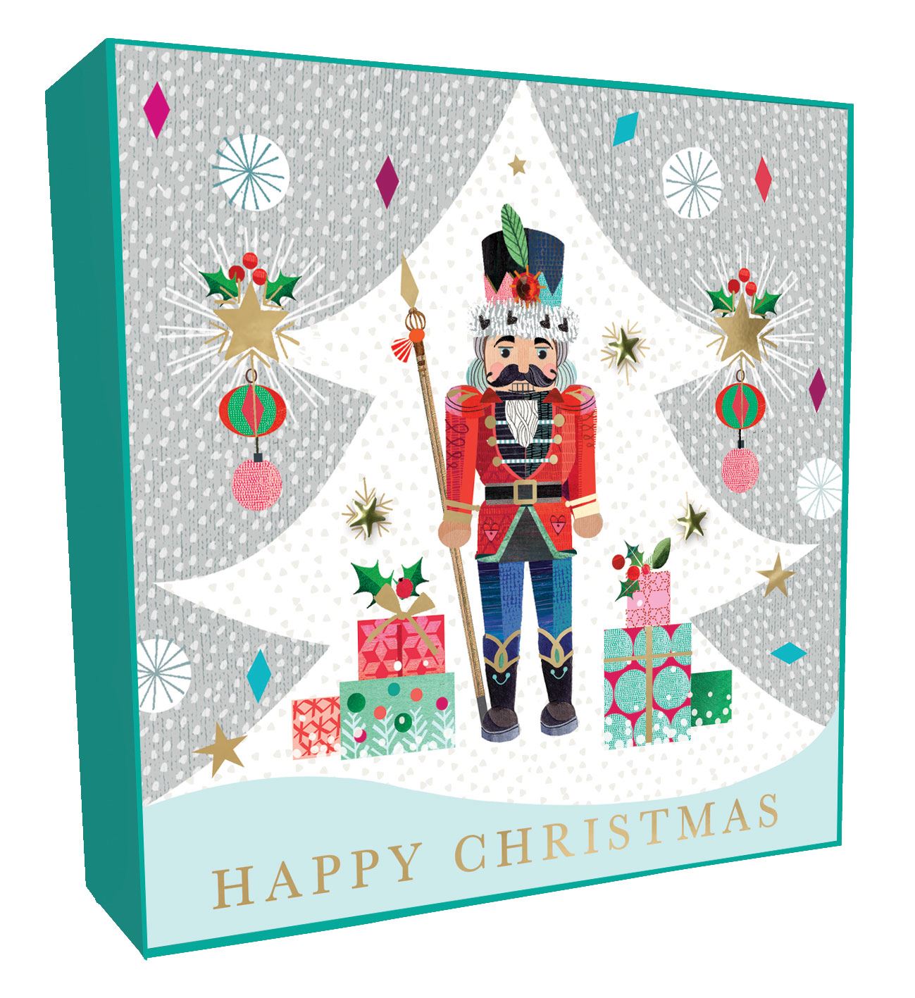 XLSB098-Second Nature-Nutcracker 6Pck-Xmas Card Pack-Sparkle