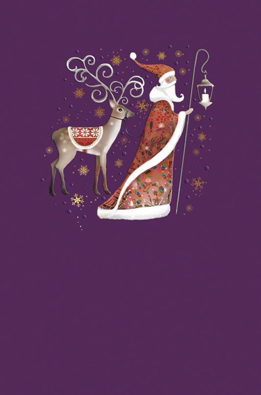 9982800074-Editions du Desastre-Santa Rheindeer-Xmas Card-Icones Fa