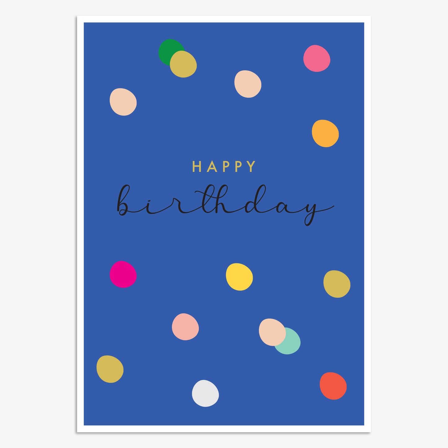 LNA077-Think of Me-Happy Birthday Spots-Card-Luna