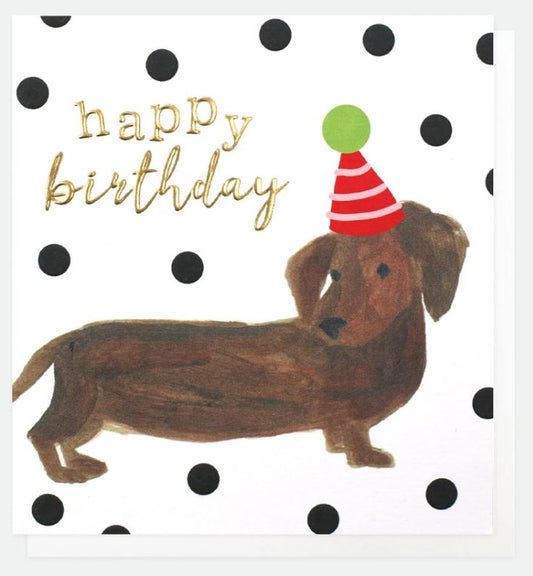 PAI041- Caroline G - Card Happy Birthday Sausage Dog