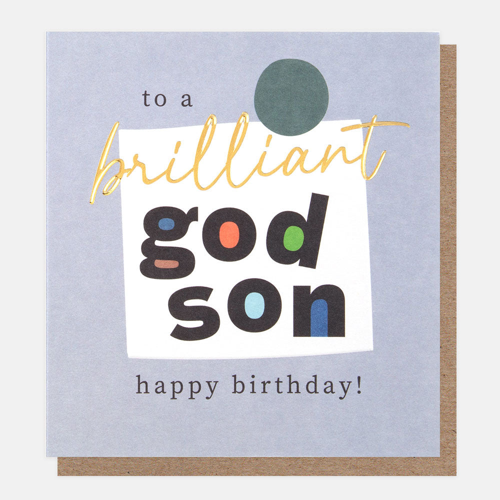 CER014-Caroline G-To A Brilliant Godson Happy Birthday!-Card-Cheers