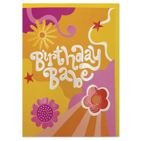 BIG003-Raspberry Blossom-Birthday Babe-Card-Happiness