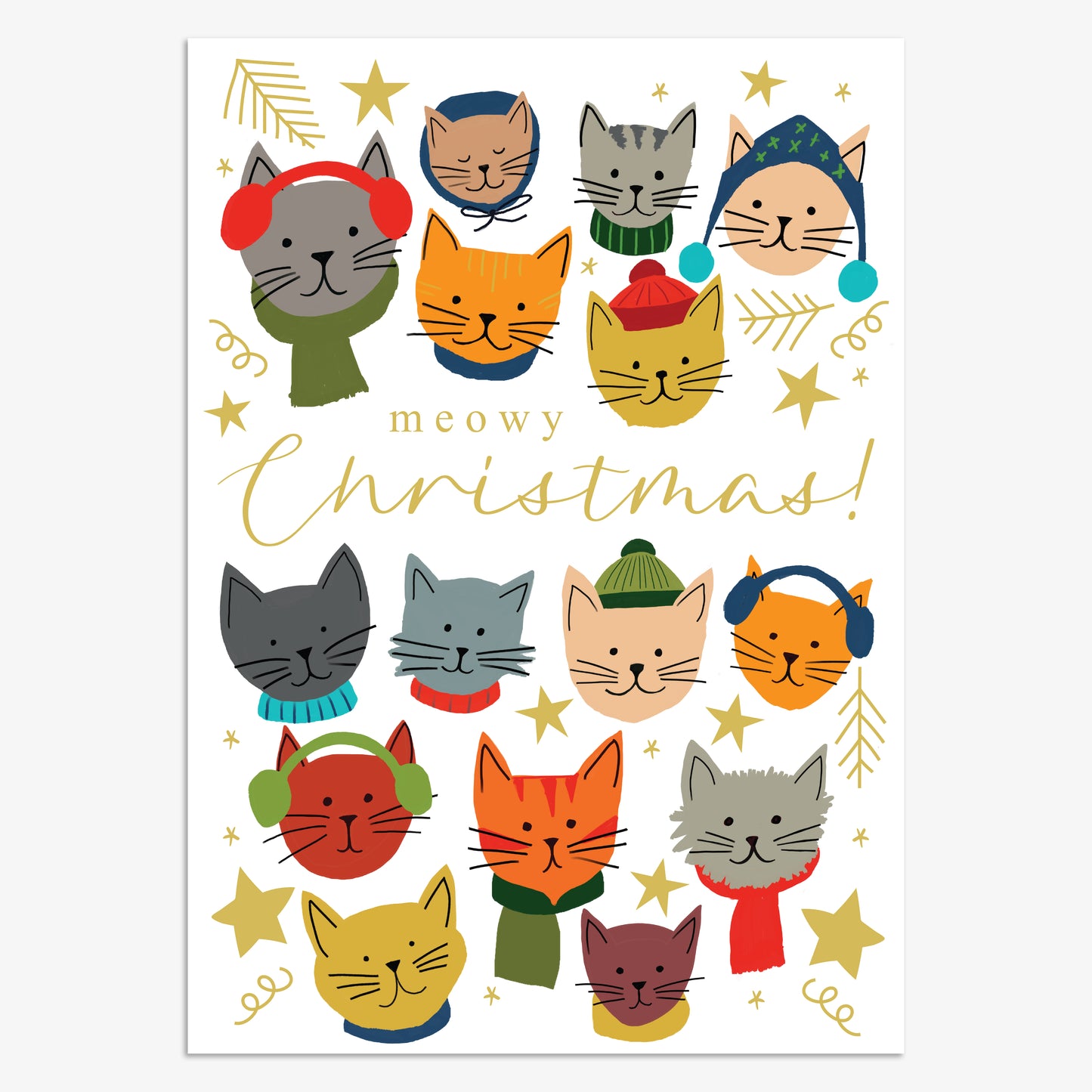 CHX017-Think of Me-Meowy Christmas-Xmas Card-Christmas