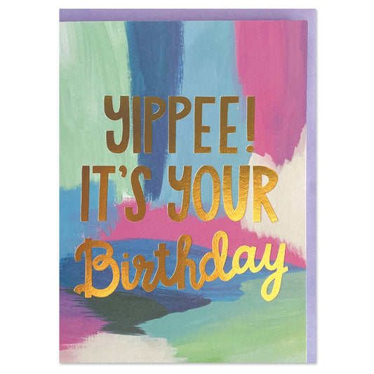 CAN020-Raspberry Blossom-Yippee It'S Your Birthday-Card-Canvas Creations