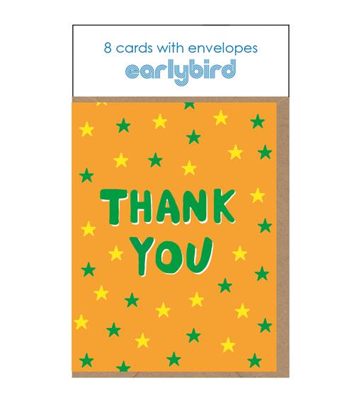 TP067-Earlybird-8Pk Orange Thank You-Card Pack-