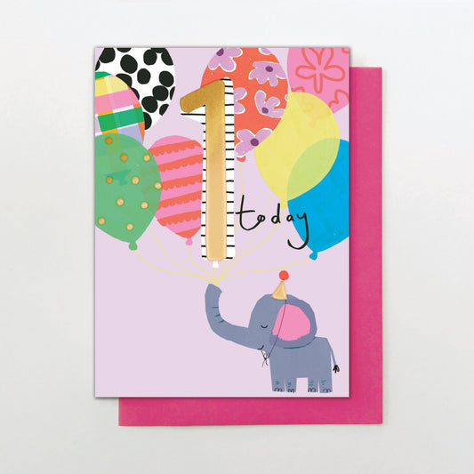 SU015-Stop The Clock-Girl Age 1 Elephant-Card-Super Duper