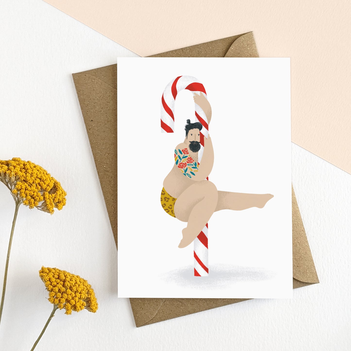 CGB009-Elsa Rose Frere-Christmas Sexy Candy Cane -Xmas Card-