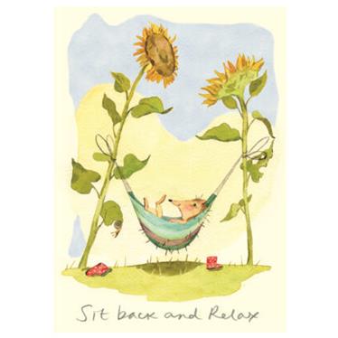 ID085-Two Bad Mice-Sit Back & Relax-Card-Anita Shuttlewood