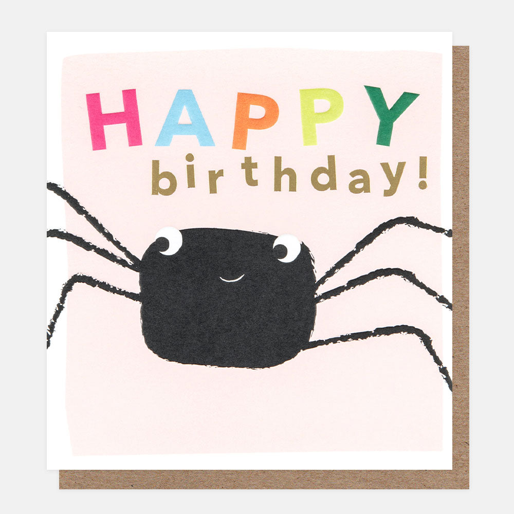 HAB012-Caroline G-Happy Birthday Spider-Card-Happy Bugs